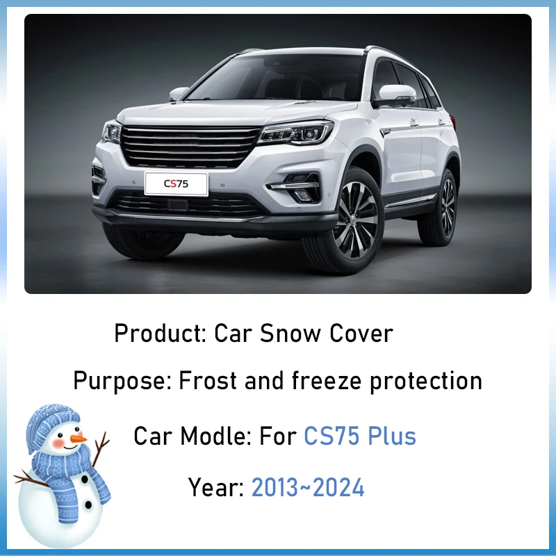 Противоморозный автомобильный Снежный чехол для Changan CS75 Plus 2013 ~ 2024, зимнее переднее ветровое стекло, фотоаксессуары, солнцезащитный козырек