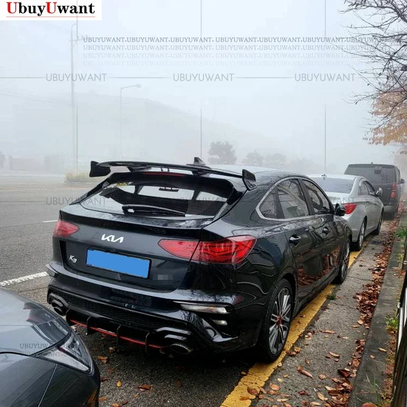 

Для KIA K3 GT Hatchback KS Стиль автомобиля Стайлинг Высокое качество Углеродное волокно Задний спойлер Багажник Крыло Спортивный комплект кузова 2018-2021