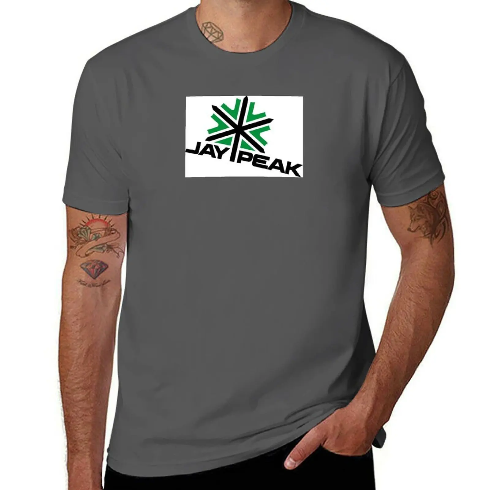 Peak Logo Jay Retro T-Shirt Cool Feeling Summer Tee Shirt