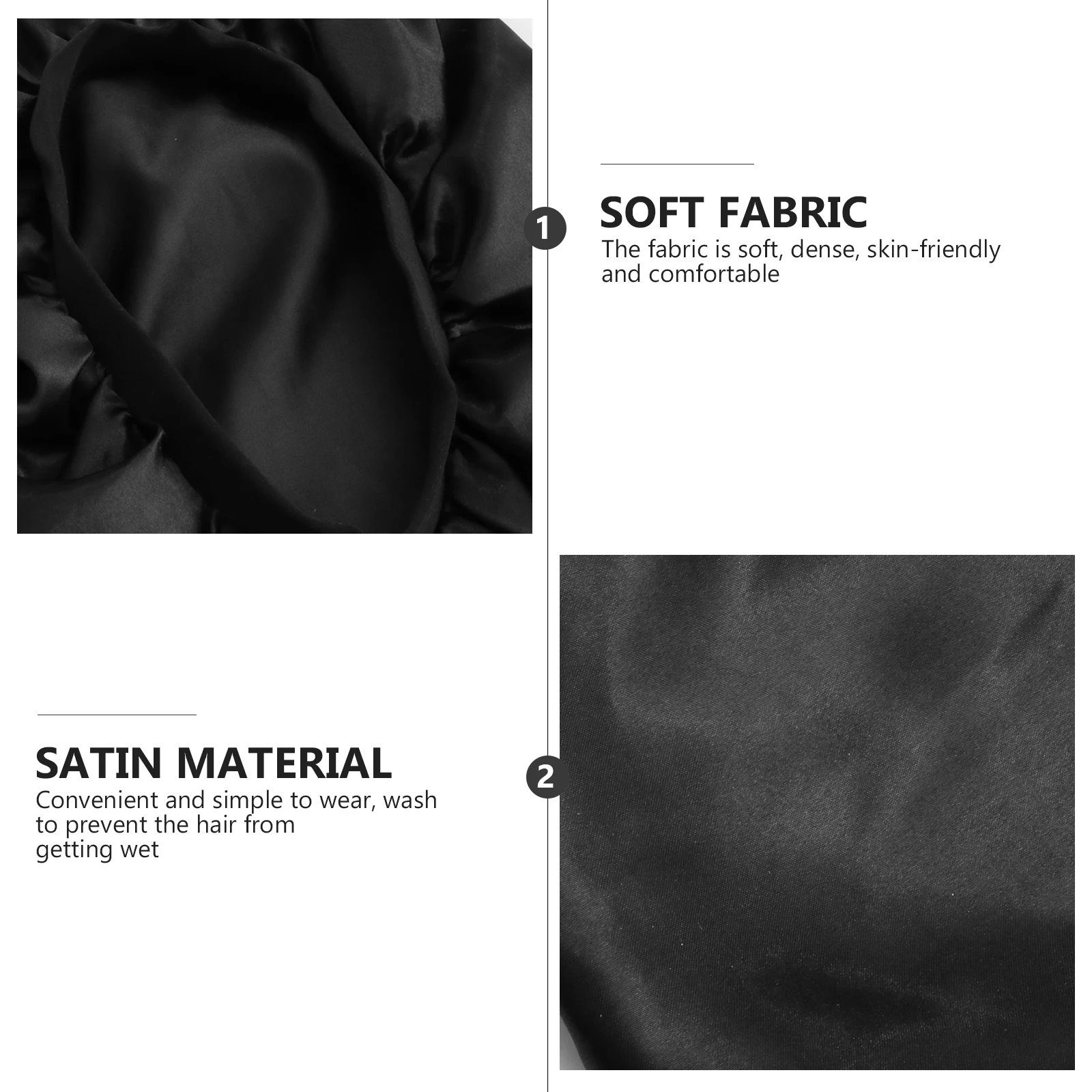 

3 pcs Sleep Bonnet Set Wide Sleep Cap Elastic Band Women Night Hair Wrap Bath Face Care Use Night Sleeping Cap