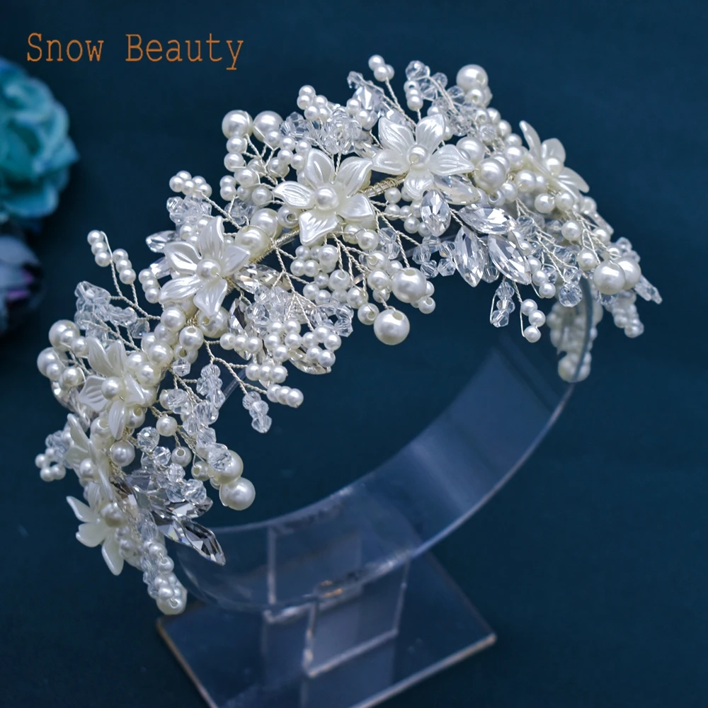 DZ023 Luxury Wedding Headpieces Crystal Bridal Headband Decorative Head Jewelry for Women Tiara Queen Hair Accessories