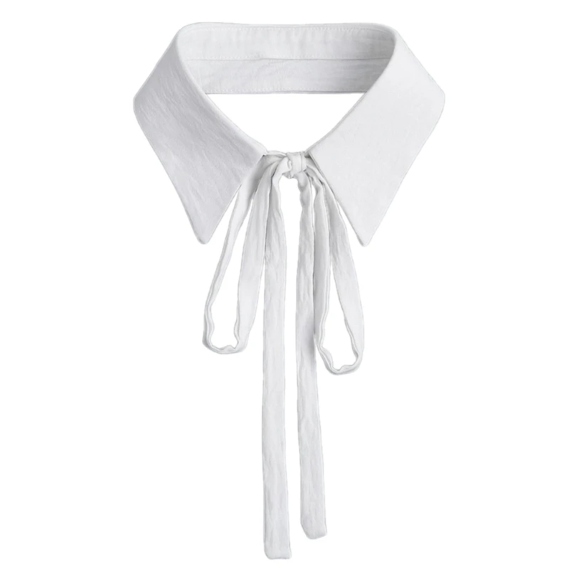 

Bowtie Faux Collar Shirt for Women Wrinkled Lapel False Collar Detachable Collar Neckline for Different Clothing Styles