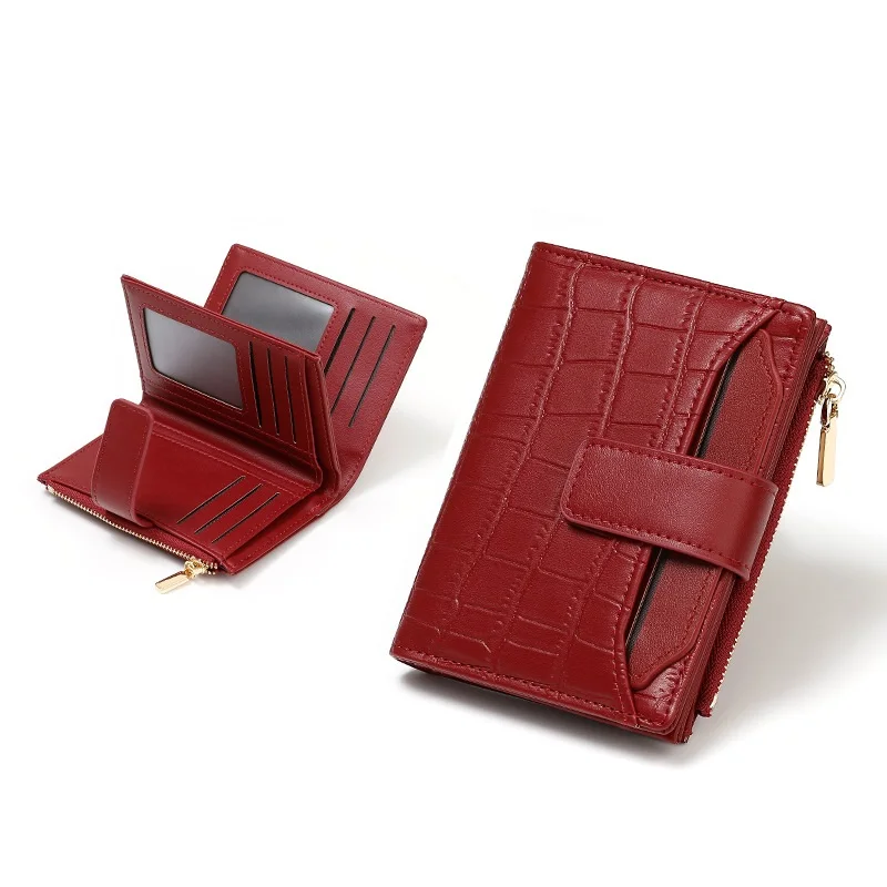 

Alligator Pattern Short Woman Wallet 2025 New PU Leather Purse Fashionable Ladies Card Holder Coin Purse