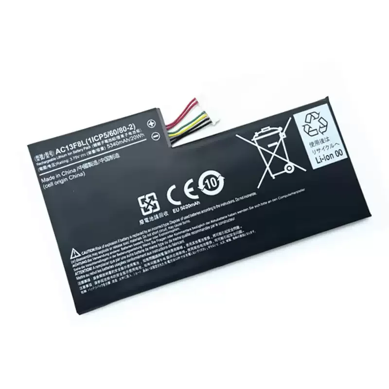 AC13F8L Laptop Battery for ACER Iconia Tab W4 W4-820P A1-810 A1-A810 A1-811 W4-820 AC13F3L 3.75V 5340mAh Replacement Battery