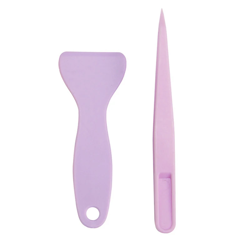 1Set Tweezers Scrapbook Sticker Hand Account Tools Plastic Tweezers Scraper