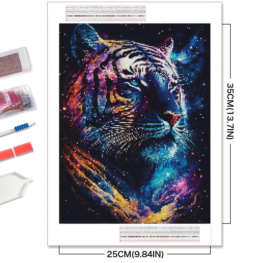 AZQSD Novelty 2024 Diamond Painting Animal Craft Kit Mosaic Tiger Dog Full Square Round Drill Embroidery Cartoon Cat Wall Decor