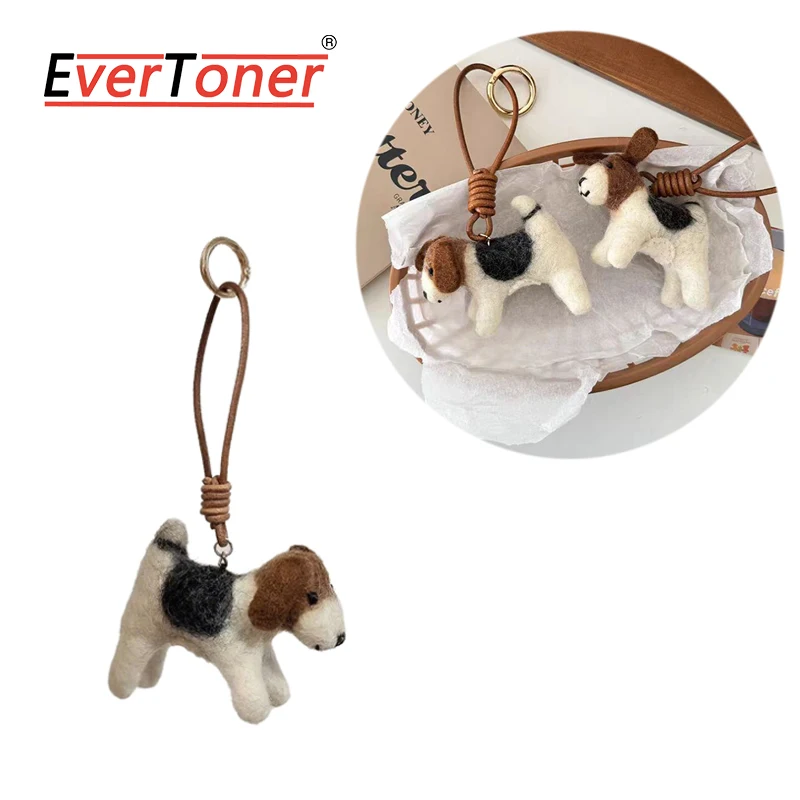 

EverToner фетр ручной работы милый мультяшный брелок с собакой подвесное украшение сумка кулон акцент автомобильный брелок для ключей подарок
