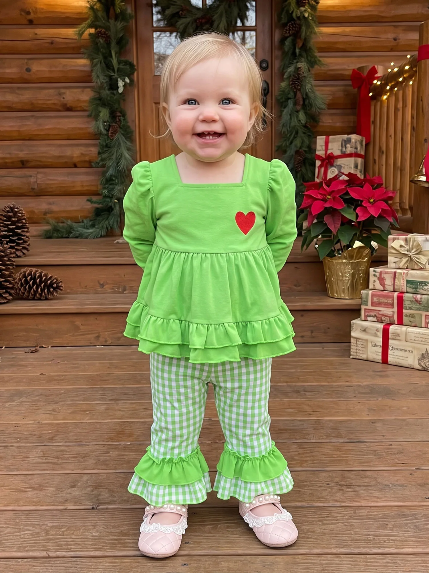 Christmas Pants Girl Christmas Outfit Christmas Outfit Long Sleeve Tops Pants 2 Pcs Toddler Baby Compact