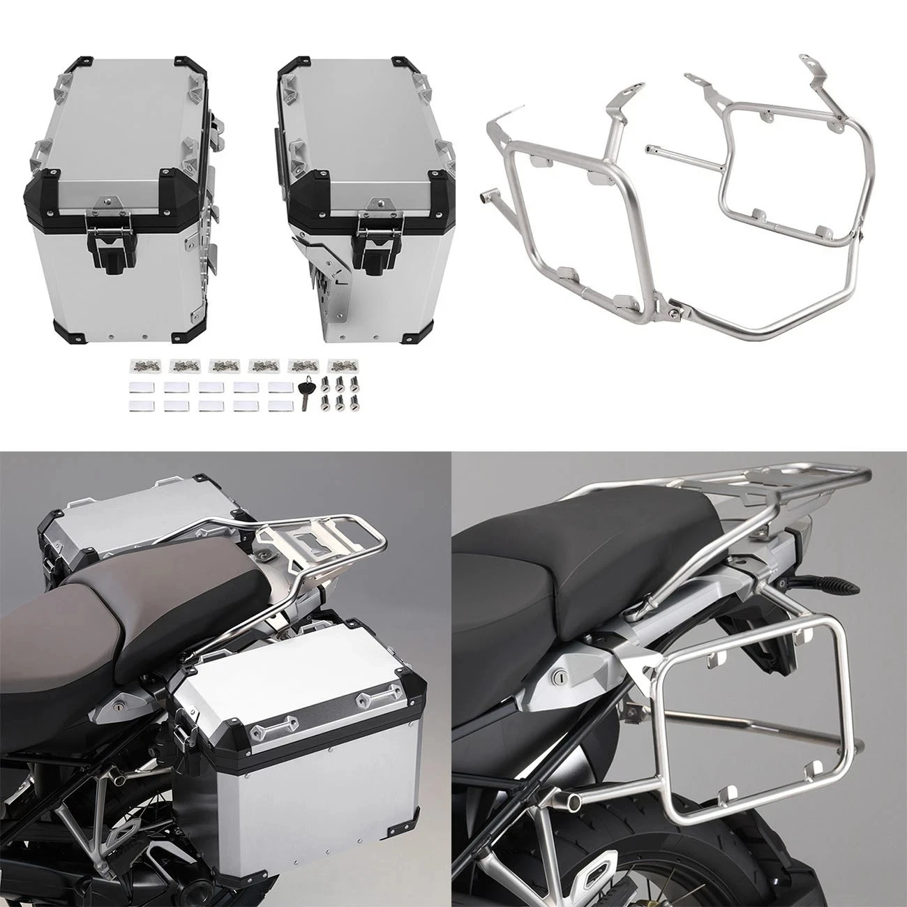 Hard Saddlebag Pannier Luggage Side Case Mount Bracket Fit For BMW R1250GS 19-24 R1200GS 13-18