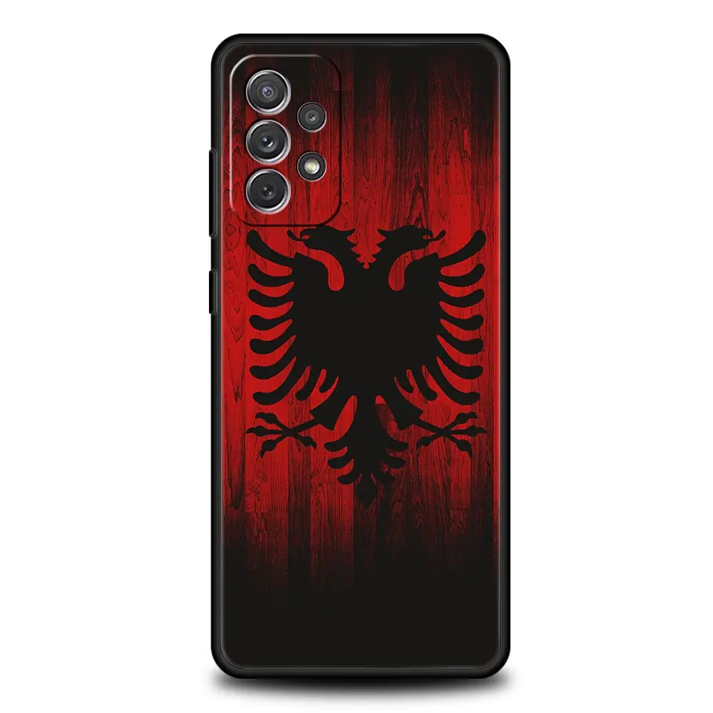 Albania flag Phone Case for Samsung A51 A71 A21S A12 A11 A15 A25 A31 A41 A52 A32 A23 A33 A53 A73 A03S A05S A13 5G A54 A34 Cover
