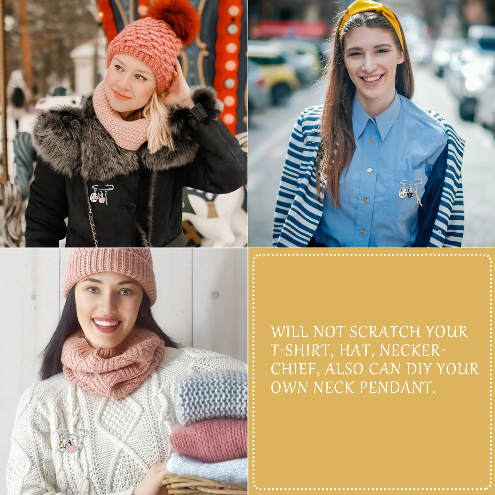 

2 pcs Paintbrush Palette Brooch Alloy Lapel Pins Clothing Decoration Artist Fashion Badge Travel Gift Clothes Brooches