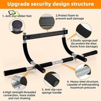 A17F-Wall Mounted Pull Up Bar - Chin Up Bar For Doorway, Multi-Gym Home Fitness Equipment With Enhanced Door Frame Protection