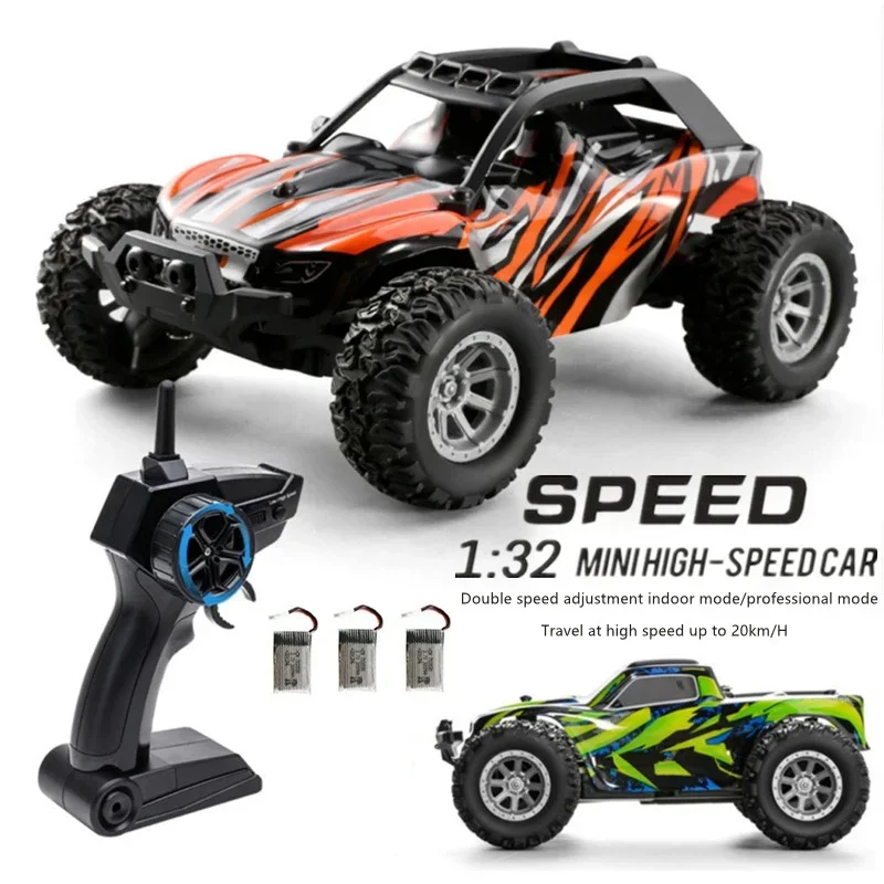 S801 S802 Rc Car 1/32 2.4g Mini High-speed Remote Control Car Kids Gift For Boys Built-in Dual Led Lights Car Shell Luminous Toy