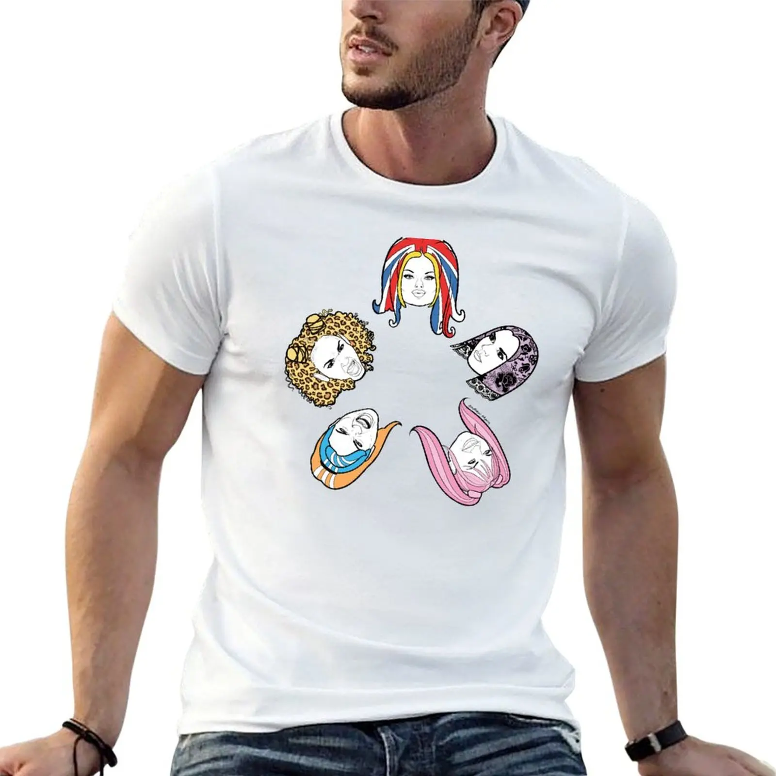 HAIR POWER CIRCLE T-Shirt Fashion Casual Short Sleeve Top