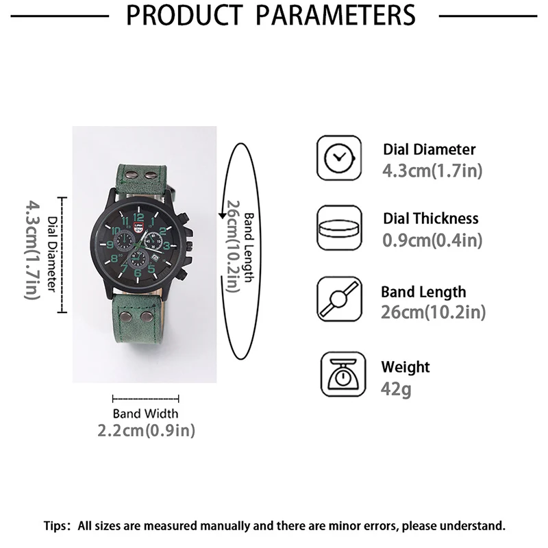4PCS Set Fashion Mens Sports Watches Man Business Quartz Wristwatch Luxury Brown Leather Bracelet Men Casual Clock Watch