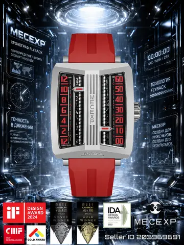Watch MECEXP MS1001 Titanium Special Edition Mechanical Male Luxury Wrist Watch Waterproof Sapphire Crystal Dial Window Luminous