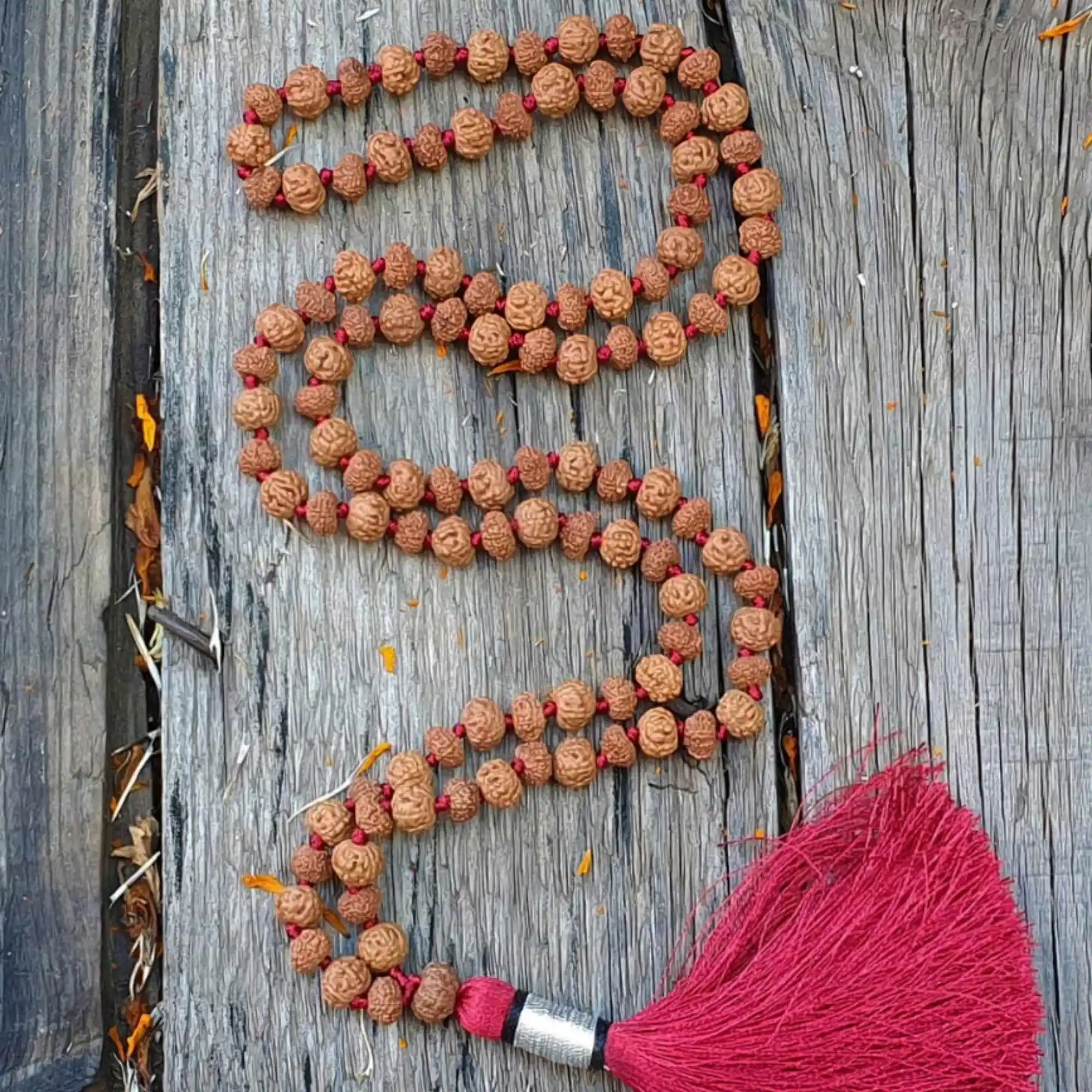 

8mm Natural brown Rudraksha 108 knot beads necklace Inspiration Prayer Taseel Chakra Fragrant spread Yoga Mala Bless Relief Yoga