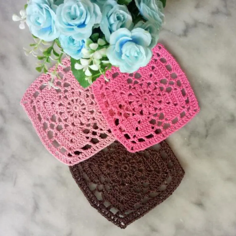 Luxury Round Handmade Lace Cotton Table Place Mat Pad Cloth Crochet Placemat Cup Mug Tablecloth Tea Coaster Dining Doily Kitchen