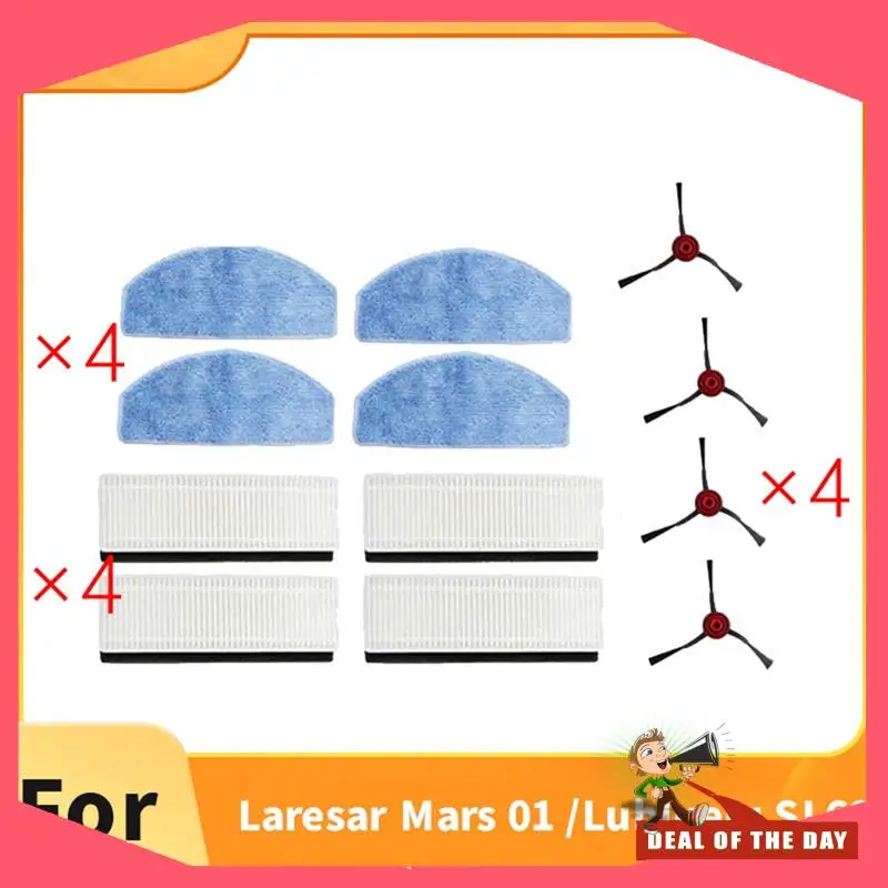 تسليم 24 ساعة لملحقات المكنسة الكهربائية Laresar Mars 01 /Lubluelu SL68 مرشح ممسحة فرشاة جانبية