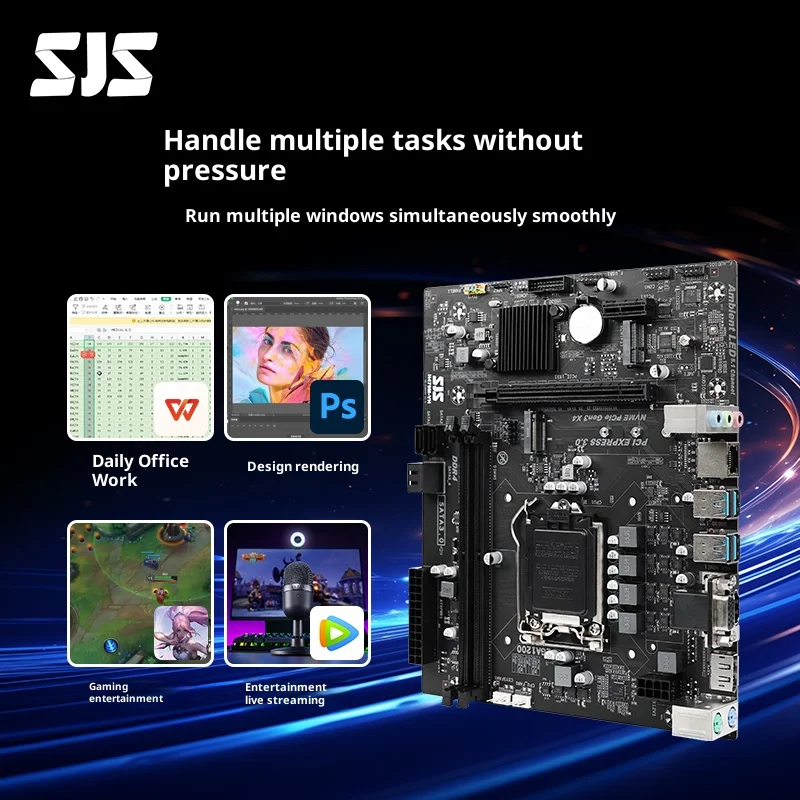 سيجيشي ‌ اللوحة الأم H470-VH - DDR مزدوج، وحدة المعالجة المركزية Intel 10th/11th Gen، تصميم Micro ATX