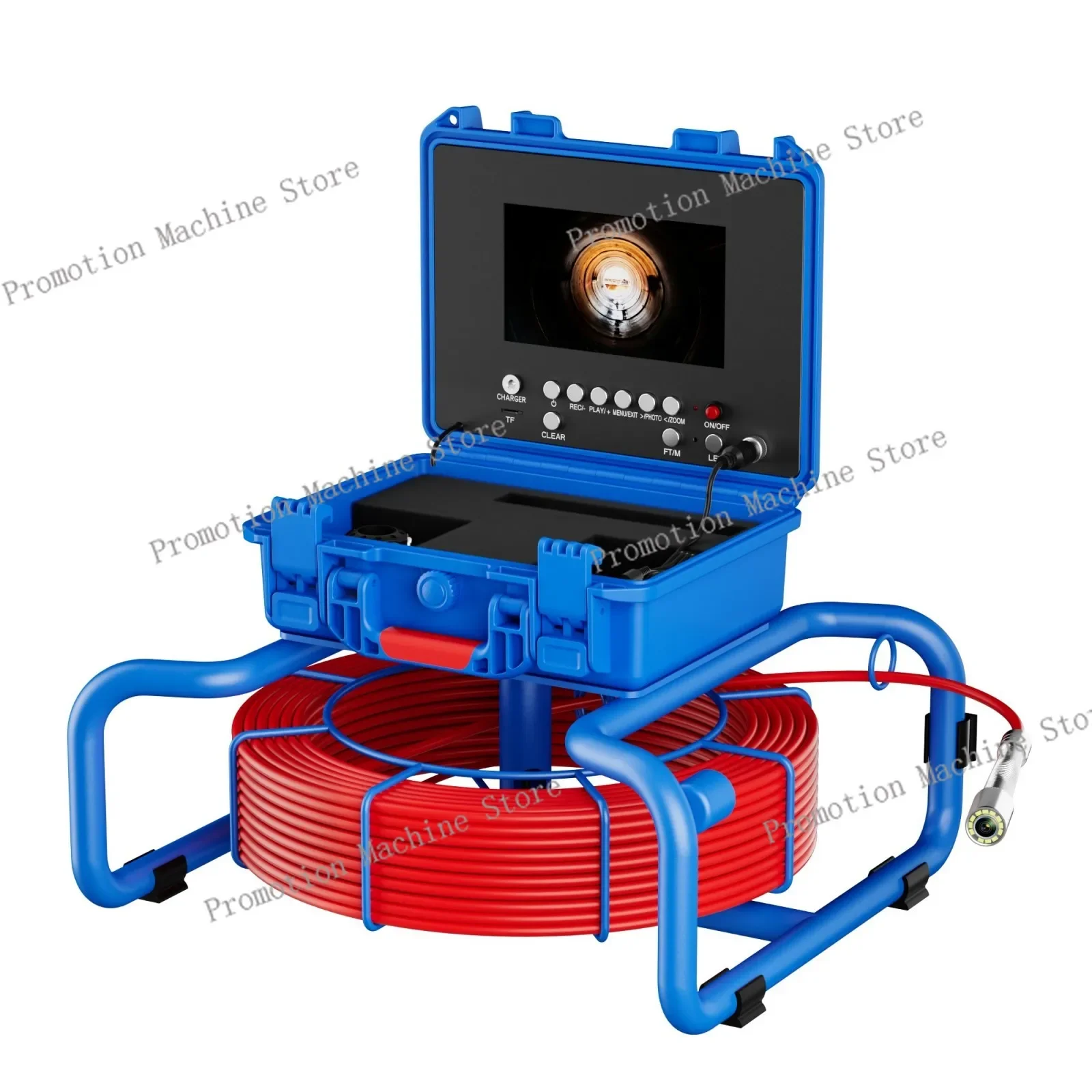 

7 мм 40 м кабель водонепроницаемая камера для осмотра канализационных труб со счетчиком метров и самовыравнивающимся передатчиком 512 Гц DVR 7 дюймов