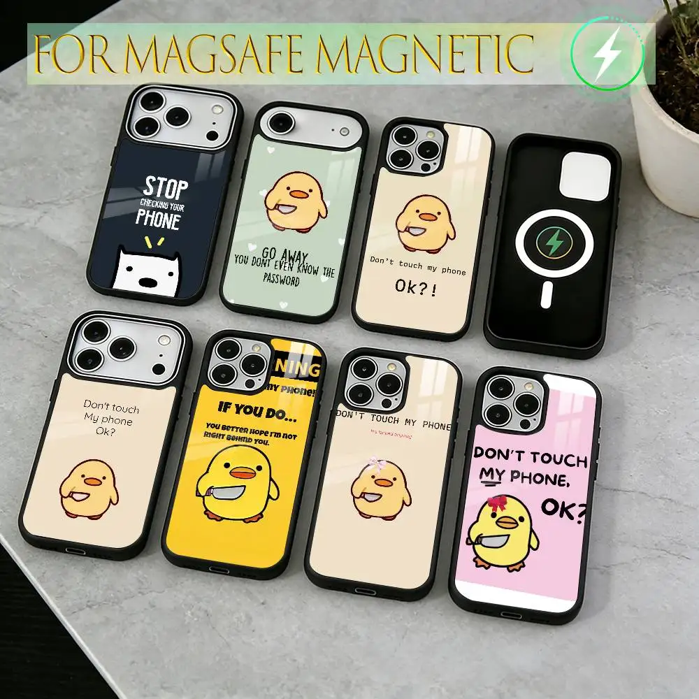

Please do not touch my phone. Phone Case For iPhone17,16,15,14,13,12,11 Plus,Pro Magnetic For Magsafe Wireless Charging