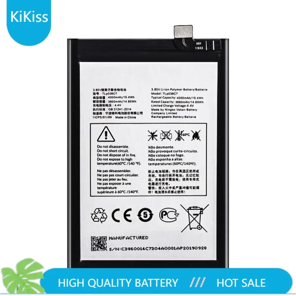 TLP038C7 4000mAh Li-ion Polymer Battery for Alcatel One Touch Bateria