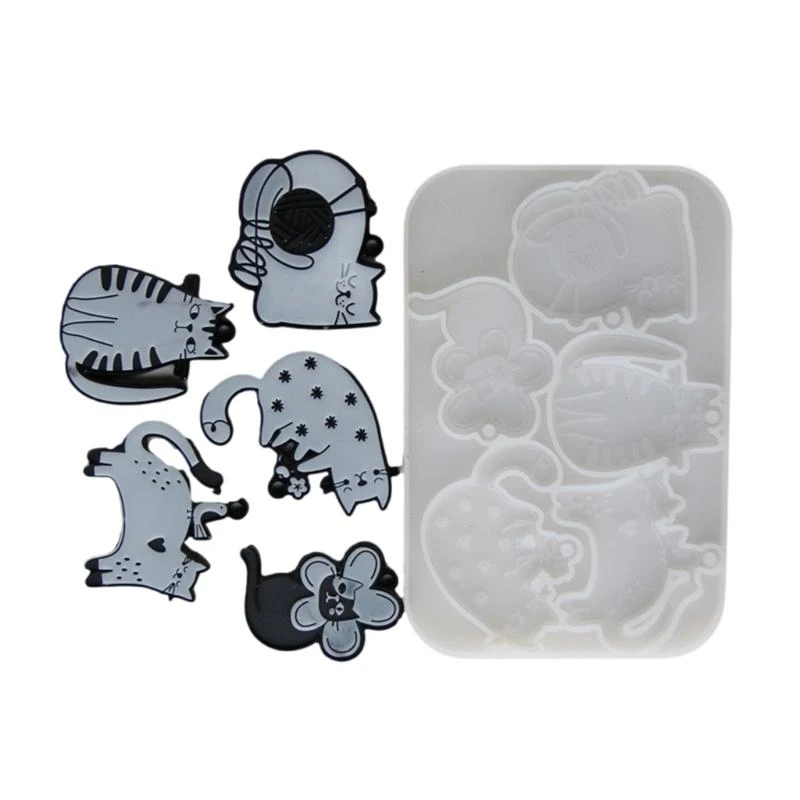 Resin Jewelry Silicone Mold Cats Jewelry Making Tool Earrings Moulds Suitable for Making Earrings and Pendants