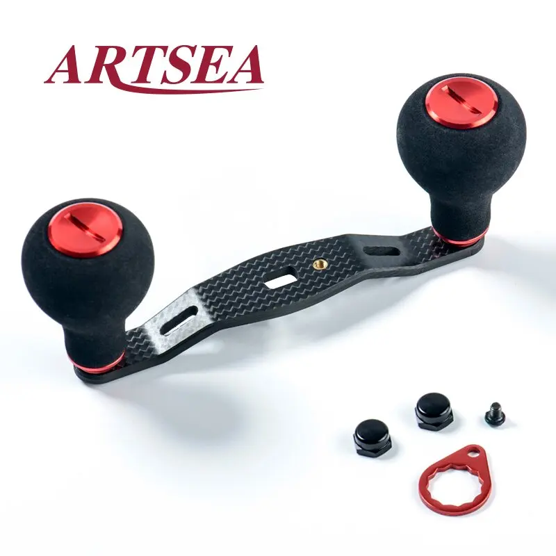 ARTSEA  2023 New1.5K Carbon Fiber Fishing Reel Hand EVA Knob For Baitcasting Reel DIY Fishing Accessories Tool  DAIWA or ABU