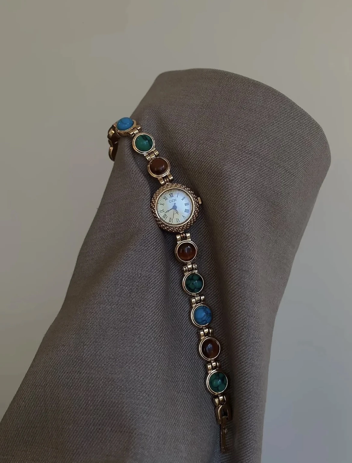 Orologio da polso retrò alla moda con orologio turchese dal design squisito per donna, orologio da donna elegante, regalo per donna, regalo femminile