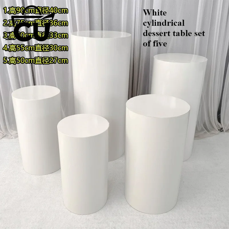 Wedding props wrought iron cylindrical dessert table welcome area dessert table cake table window creative ornament