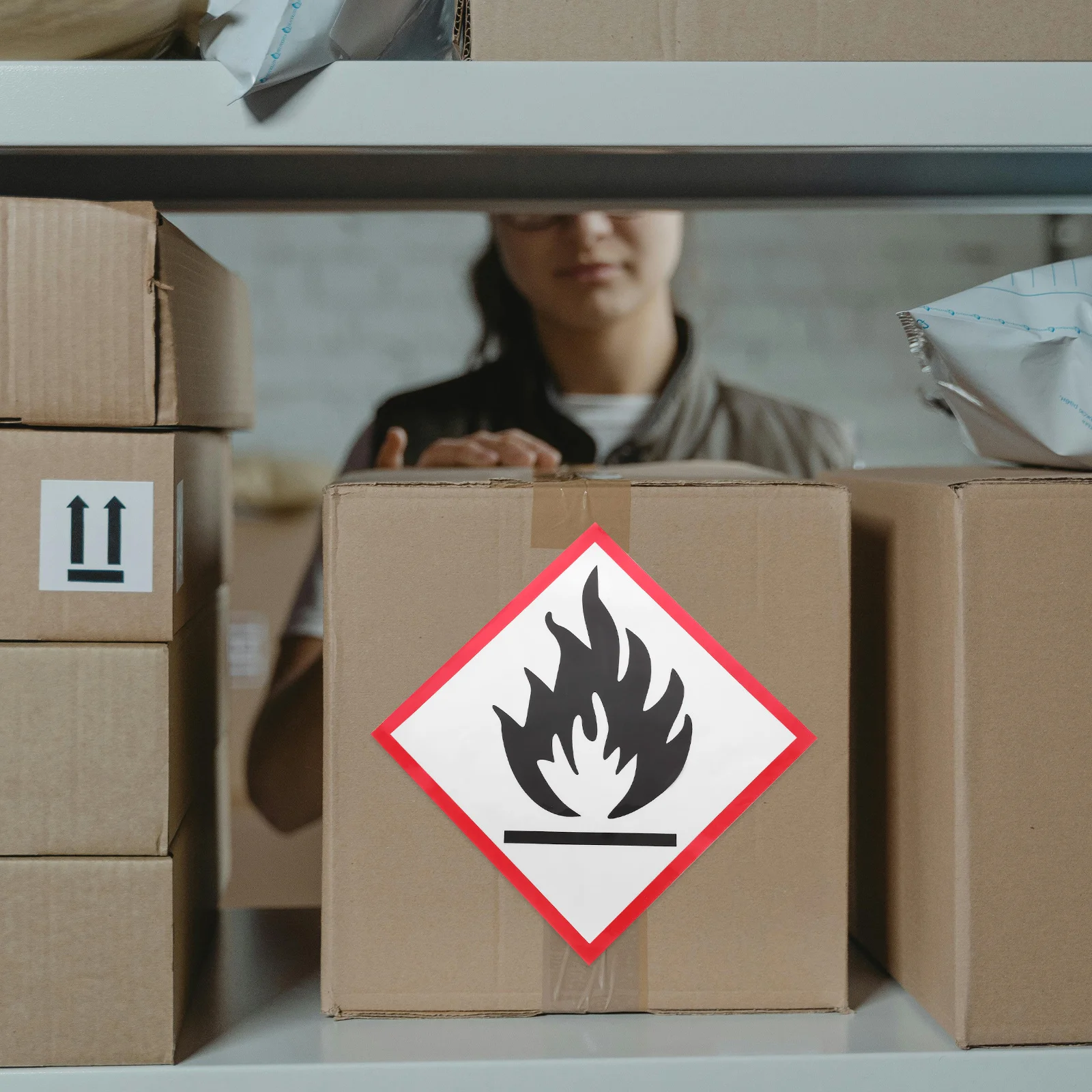 ملصق تحذير للسلامة علامة عاكسة للخطر لخياطات الإضاءة المنخفضة التصاق قوي مقاومة الطقس موثوقة #1