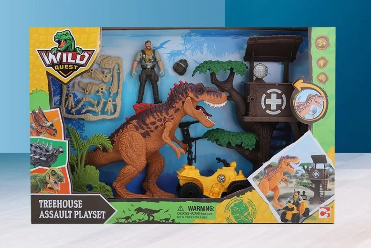 

Dinosaur Watchtower Figure Set Poseable Jointed Action Figures with Sound and Light Effects Collectible Model Toy Gift