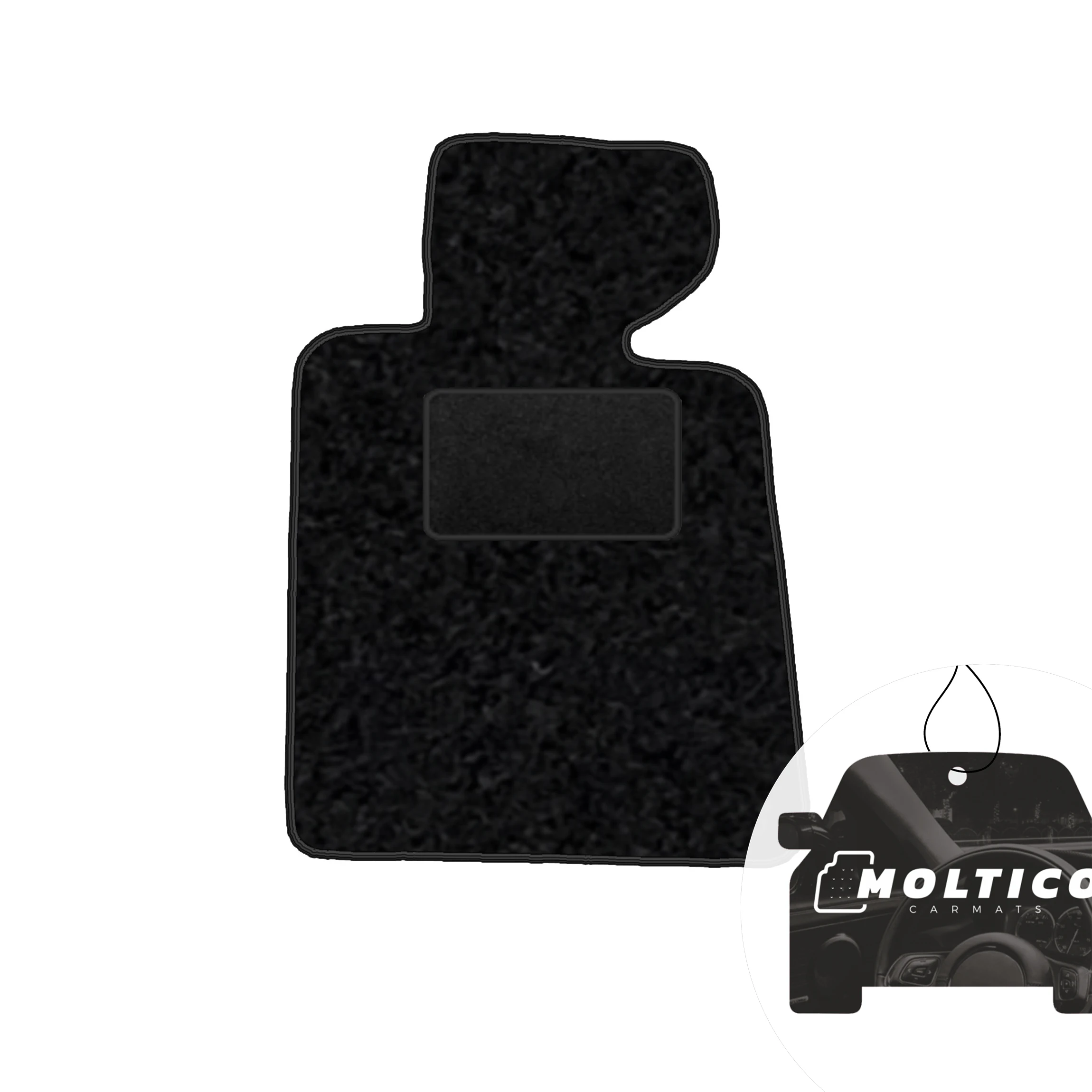 Velours mat voor de bestuurderszijde - Zwarte bies - Geschikt voor: Ligier Js60 2020-