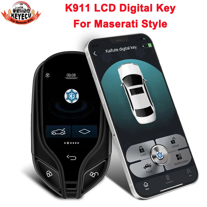 Newest K911 PKE Keyless Entry System For Maserati Style Smart LCD Key For BMW For Lexus For Audi For VW Work With Mobile Phone