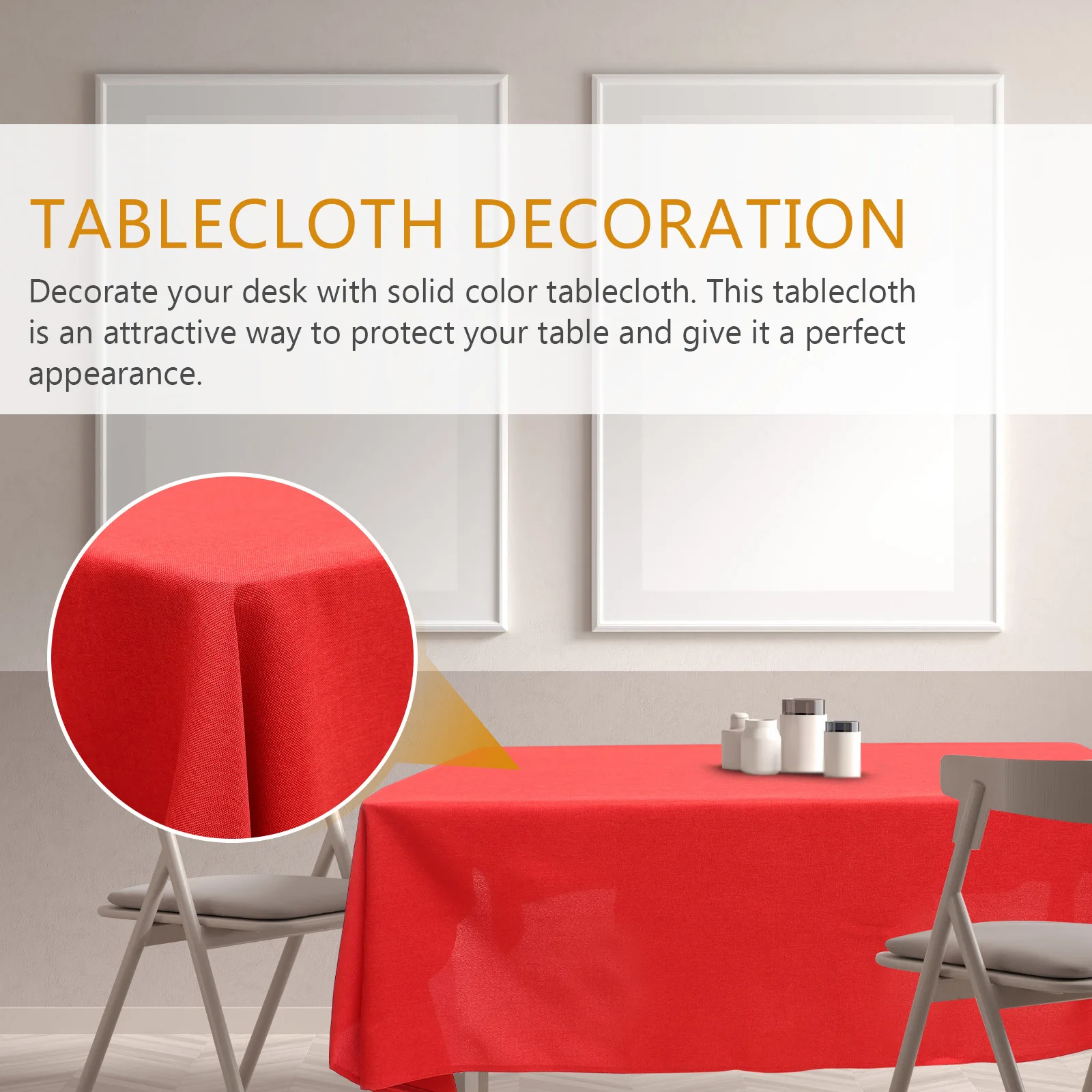 

Oil-Proof Waterproof Tablecloth Heat-Resistant Wear-Resistant Decorative Polyester Dining Table Cover for Home Hotel Party