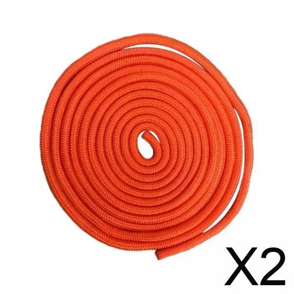 

2xМорская веревка для бампера для морской лодки, 2 м, для буев для надувных лодок, прочная, оранжевая, 6 мм, 2 метра