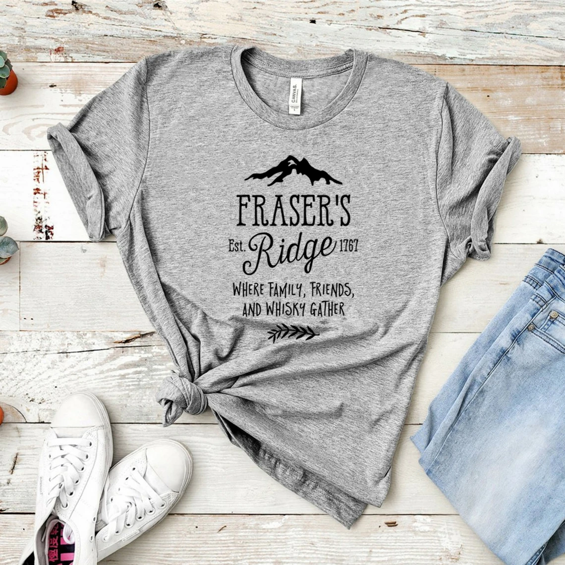 Fraser Ridge T Shirt Outlander Shirt Outlander Tv Series T-Shirt Funny Family Trip Shirts Women Graphic T Shirts Casual Tops Tee