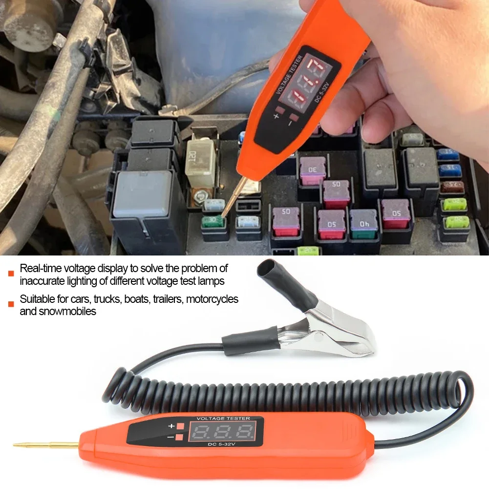 Auto electrician probe machine car tools electric tester 5V/24V/32V dca voltage detector AC Voltage indicator Check ferramentas