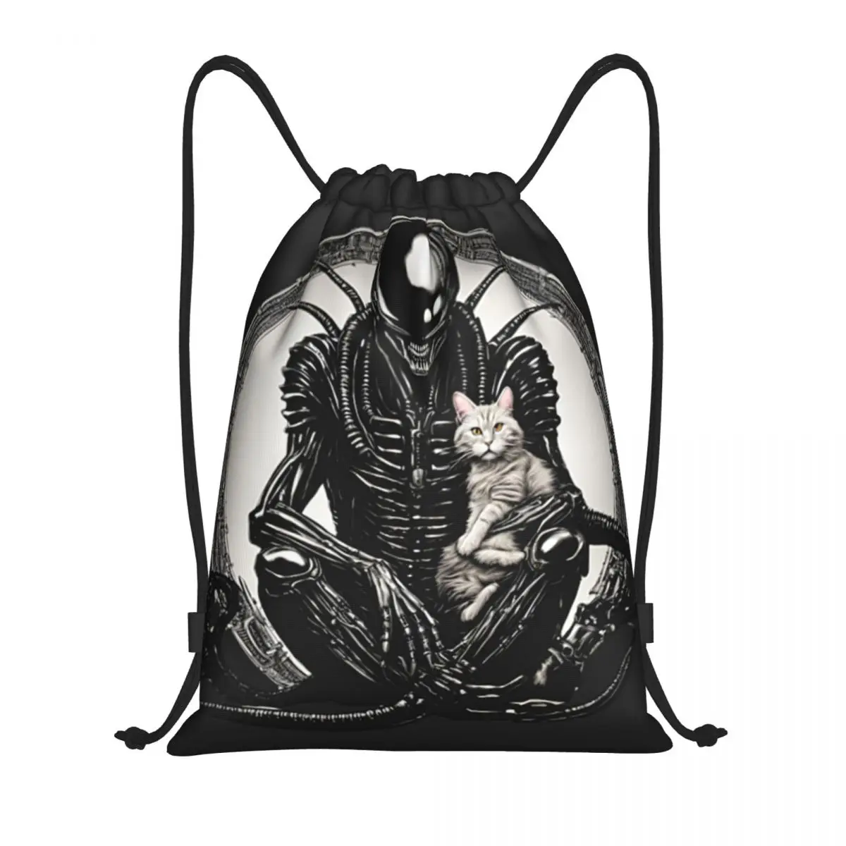 

Рюкзаки Xenomorph And A Cat, портативные сумки на шнурке, сумки для обуви, сумки для книг, сумки для путешествий и школы