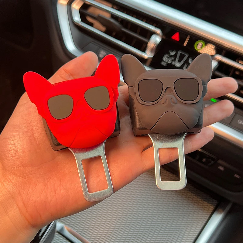 Seat Belt Buckle Extender And Anti Scratch Safety Plug Cartoon Dog Shaped Car