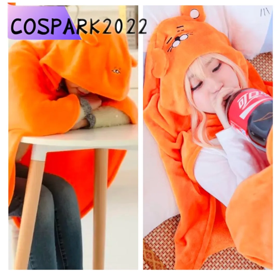 Adult Himouto Umaru-chan Anime Doma Umaru Cosplay Fantasy Costume Cartoon Disguise Flannel Soft Hooded Cloak Cape Blanket