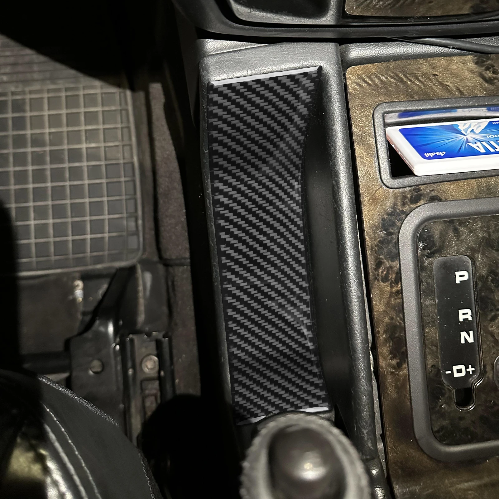 For Benz G-Class W463 2004-2012 Car Handbrake Panel Frame Trim Real Soft Carbon Fiber Interior Accessories Decoration Stickers