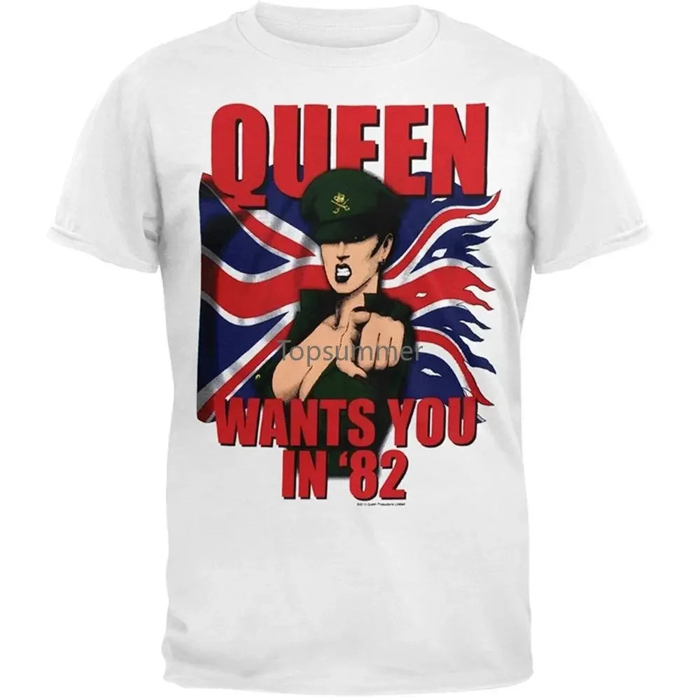 Printed Shirts Crew Neck Short Queen Want You In 82 Soft Tall T Shirt For Men