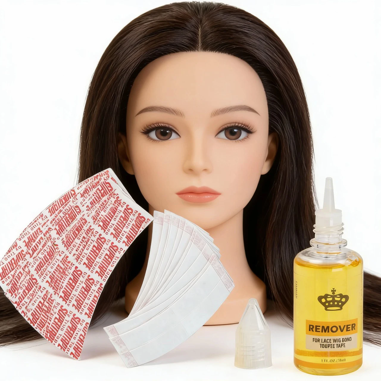 

Клейкая лента Supertape для париков с средством для удаления клея – водонепроницаемая и гипоаллергенная лента для париков с кружевной основой, накладок и прядей