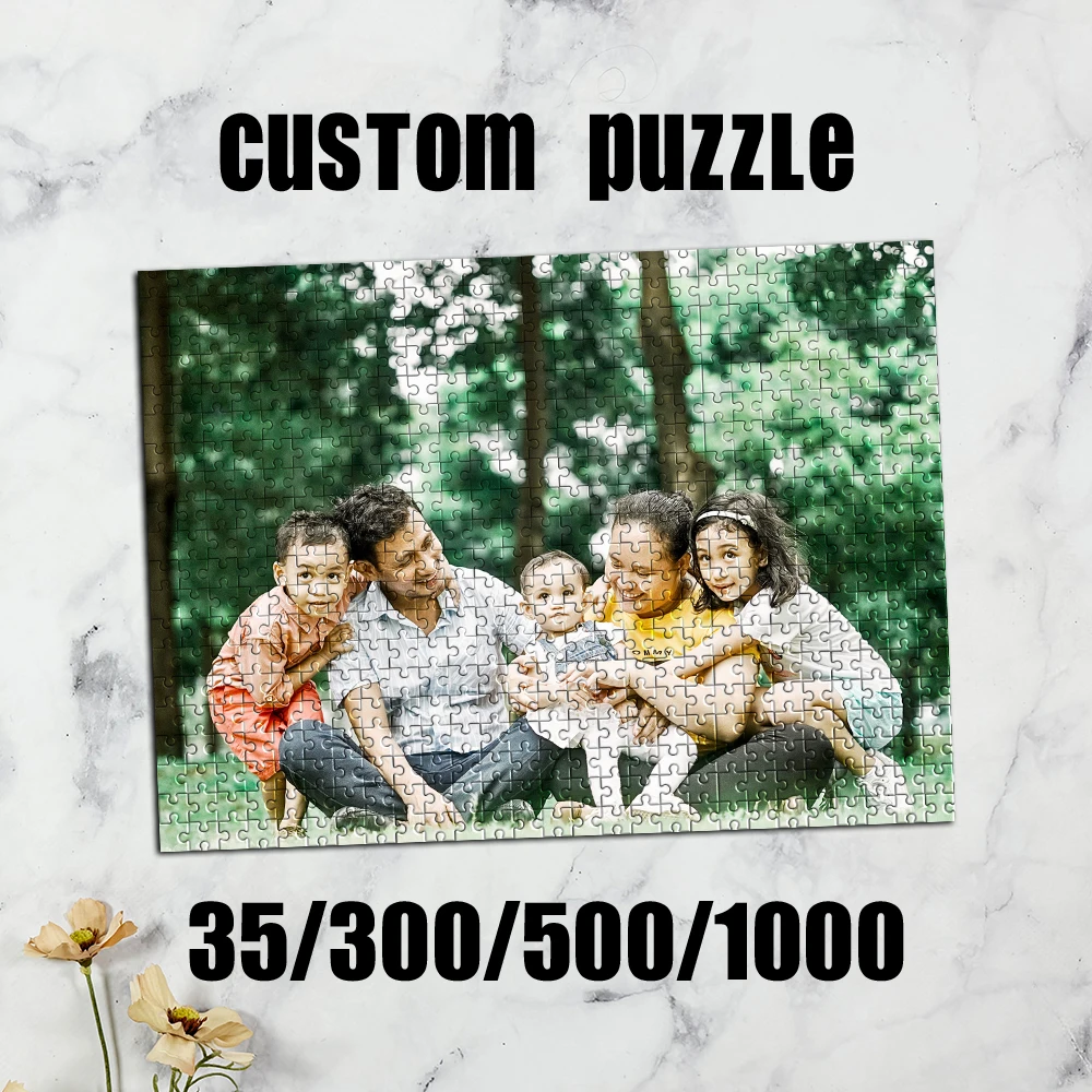 

35/300/500/1000pcs Personalized Custom Photo Puzzle selfie Customize DIY Toy Decoration Collectiable Gift Present Christmas