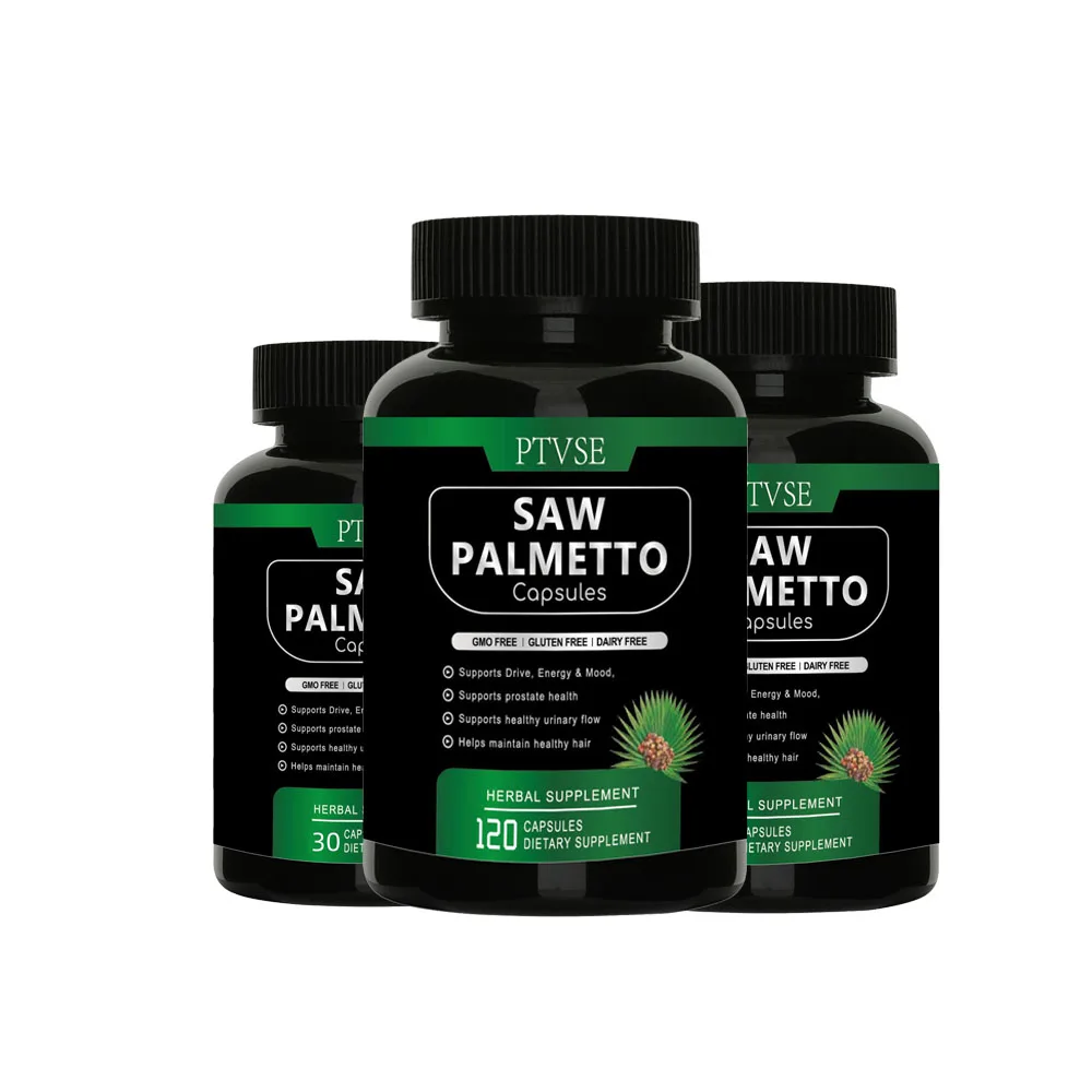 Powerful Saw Palm Capsule Support Prostate Health Supplement Growth Hair Booster Reduce Frequent Urination Help Sleep