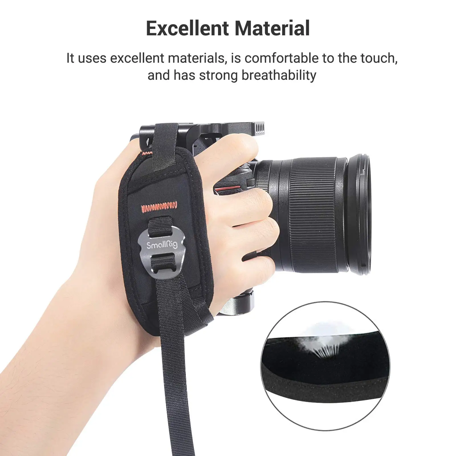 SmallRig-Correa de mano Universal para cámara DSLR, empuñadura lateral con funda con ranura para correa, agarre seguro ajustable, soporte Rig -2456