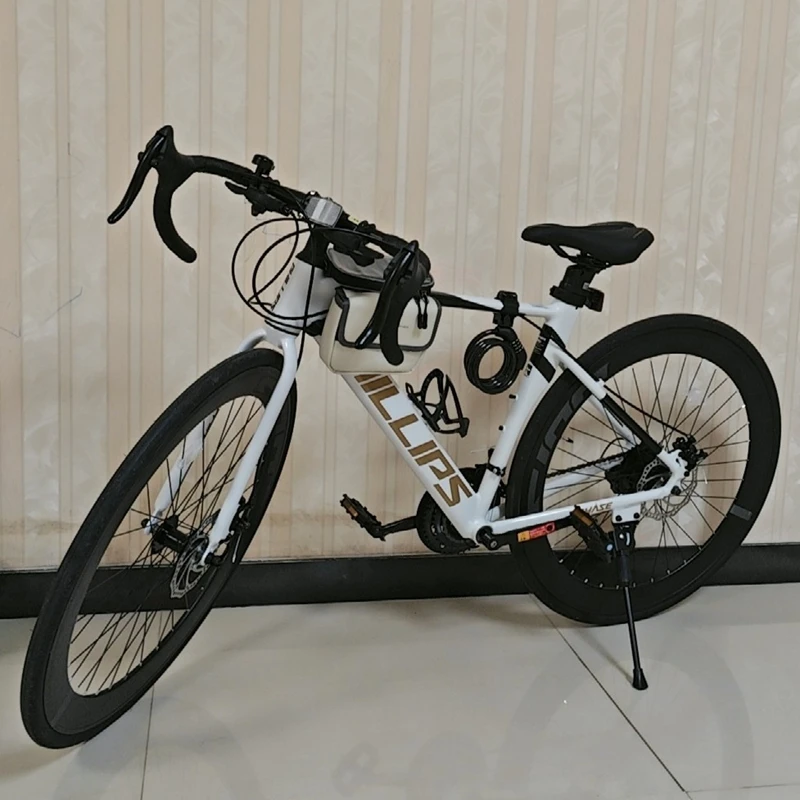 

700C Road Racing Bike pull oil disc aluminum alloy frame lightweight road Bicycle adult outdoor 18/24/27 speed gravel bicicleta