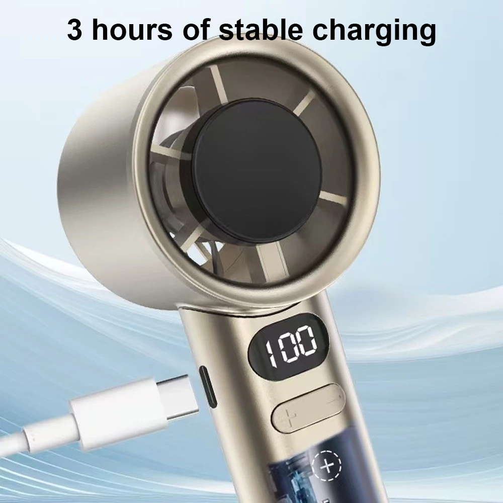 مروحة يدوية صغيرة محمولة 120 سرعة الرياح مروحة يدوية خالية من الشفرة USB قابلة لإعادة الشحن مراوح شخصية عالية السرعة رموش كهربائية